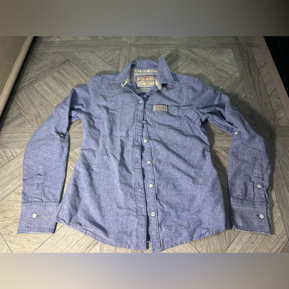 Superdry Casual Indigo Button-Down Shirt